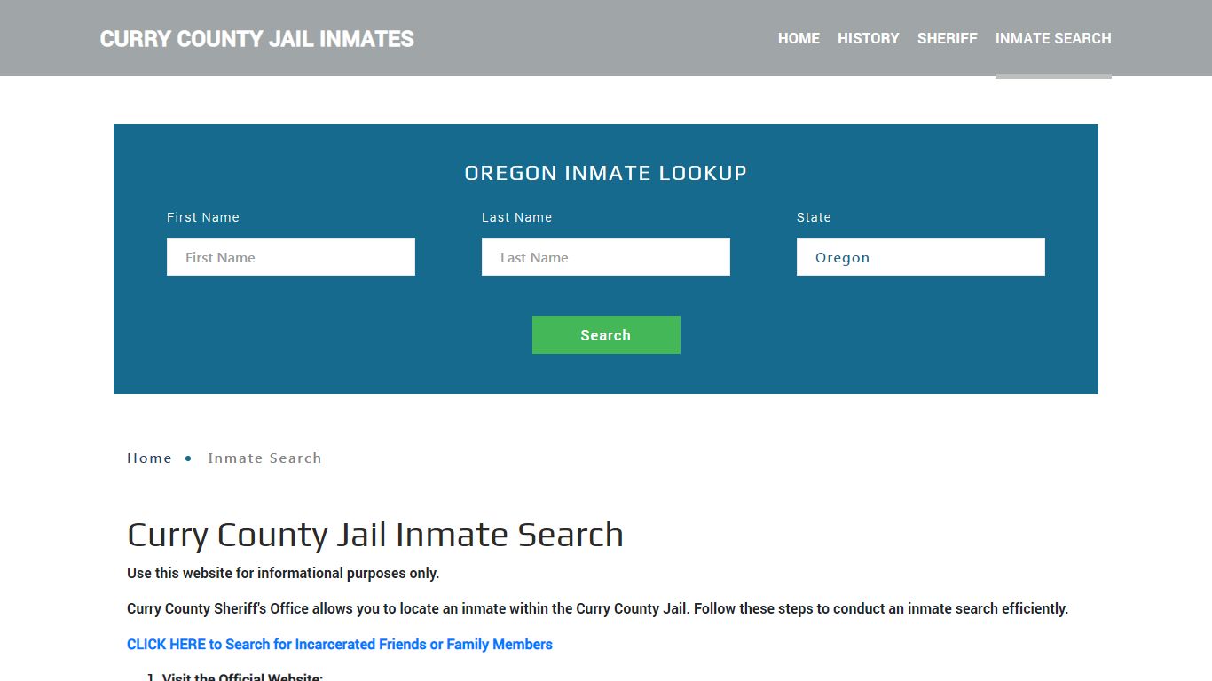 Curry County, OR Detainee Lookup