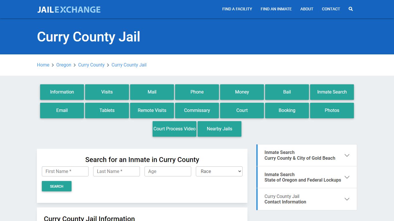 Curry County Jail Roster Lookup, OR, Inmate Search